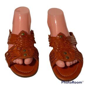 FRYE  Burnt Orange Jacey Leather Slide Sandals sz. 9